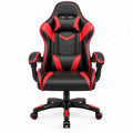 Gamingstoel Zwart/Rood van PU-kunstleer, 67 x 70 x 122-132 cm